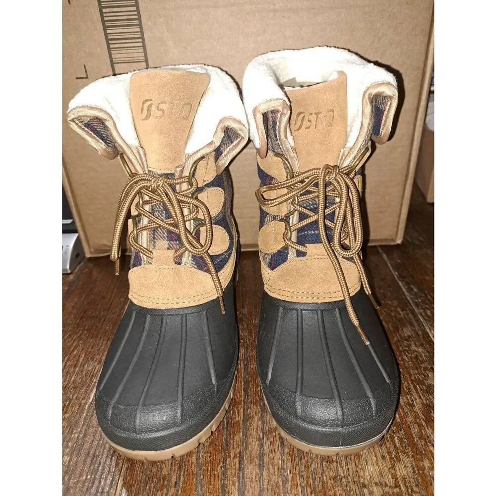 New Size 8 STQ Winter Duck Boots Waterproof Insulated Womens Lace Up Boots